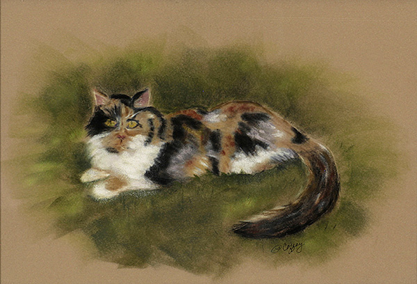 painting of a cat